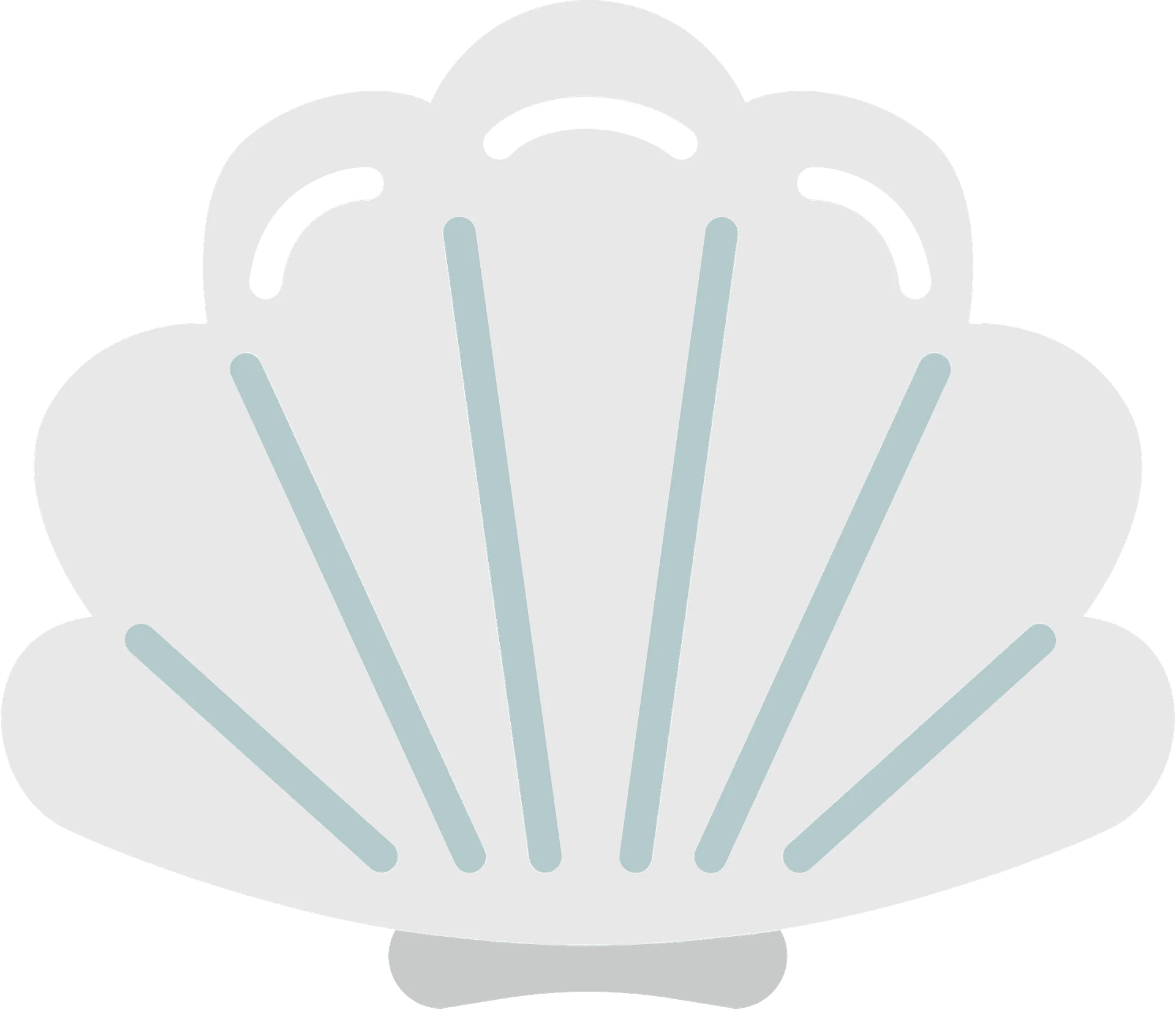 Elegant Pastel Seashell Clipart: Soft Coastal Design Element for Creative Projects