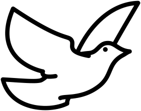 Minimalist Flying Dove Silhouette Clipart Design with Elegant Lines