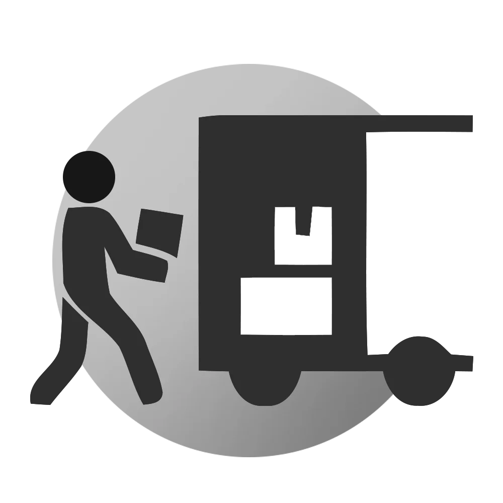 Professional Moving Services Clipart Illustration of Relocation Assistance