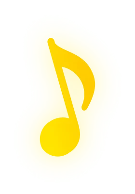 Radiant Yellow Musical Note Clipart Symbolizing Melodic Harmony and Artistic Expression