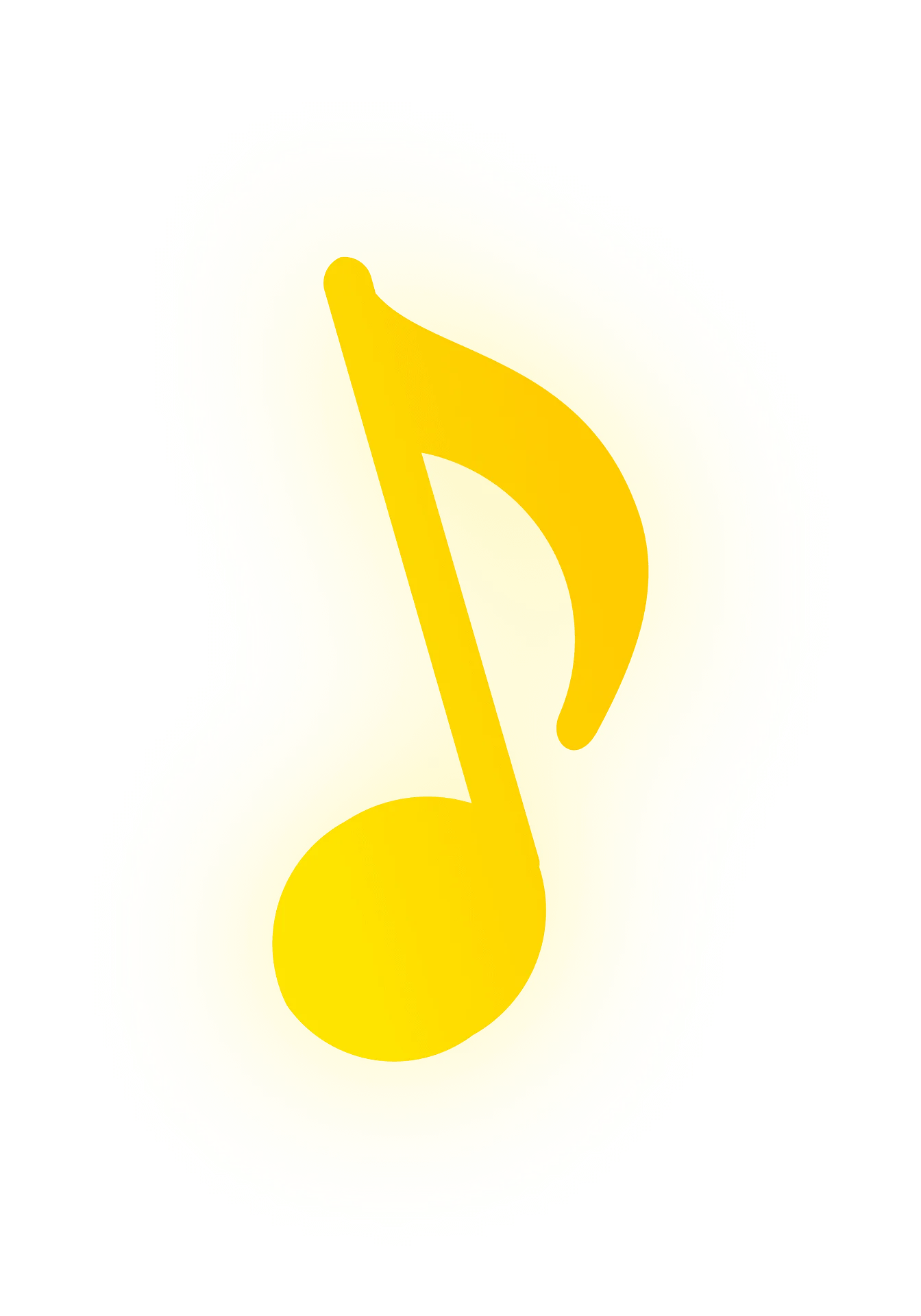 Radiant Yellow Musical Note Clipart Symbolizing Melodic Harmony and Artistic Expression