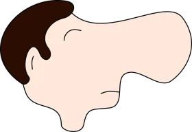 Simple Cartoon Nose Clipart Illustration with Minimalist Design Style