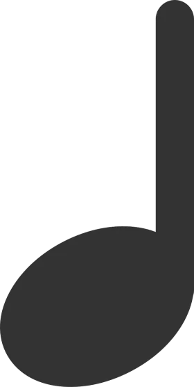 Sleek and Minimalist Black Music Note Clipart Graphic Design Element