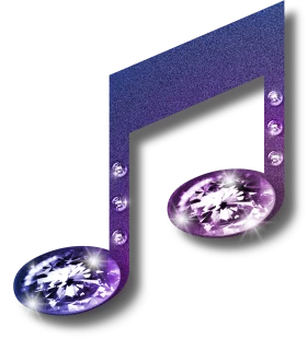 Sparkling Melodic Gemstone Music Note Clipart with Crystalline Elegance