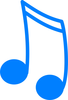 Stylish Blue Musical Note Clipart - Rhythmic Artistic Melody Symbol Design