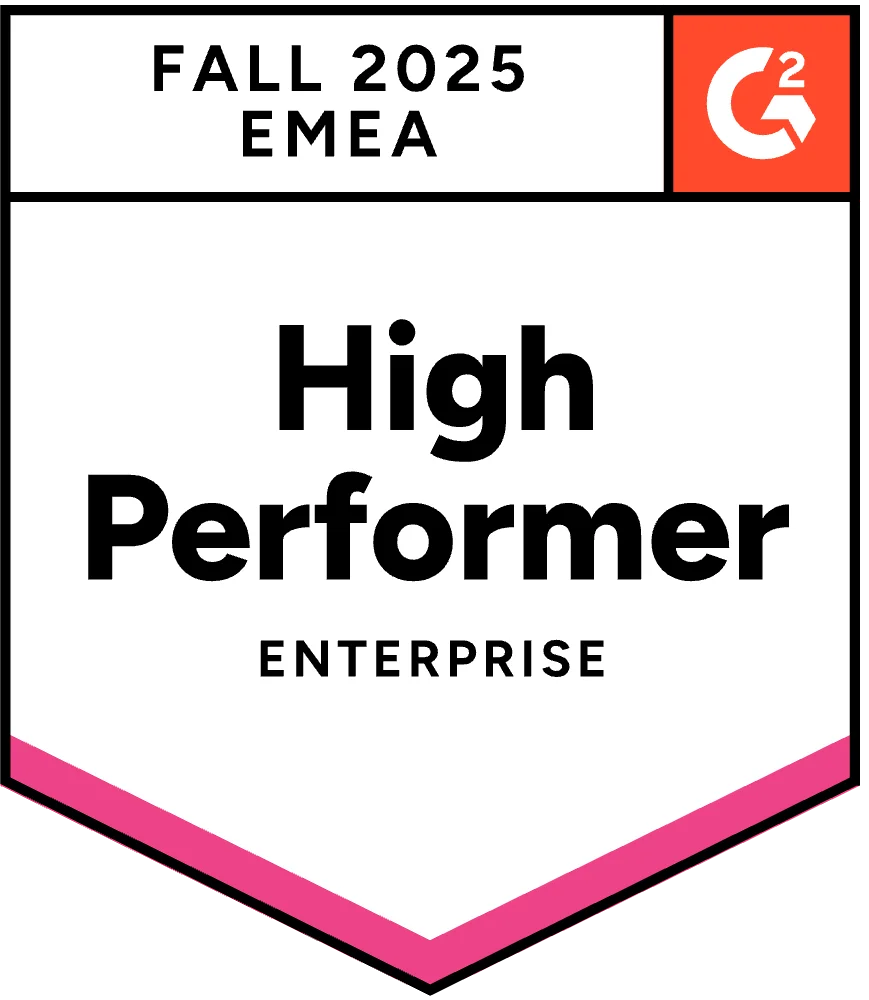 Fall 2025 EMEA Enterprise High Performer Achievement Clipart Badge Design