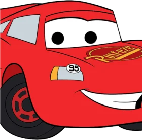 Lightning McQueen Pixar Cars Animated Race Car Clipart Design