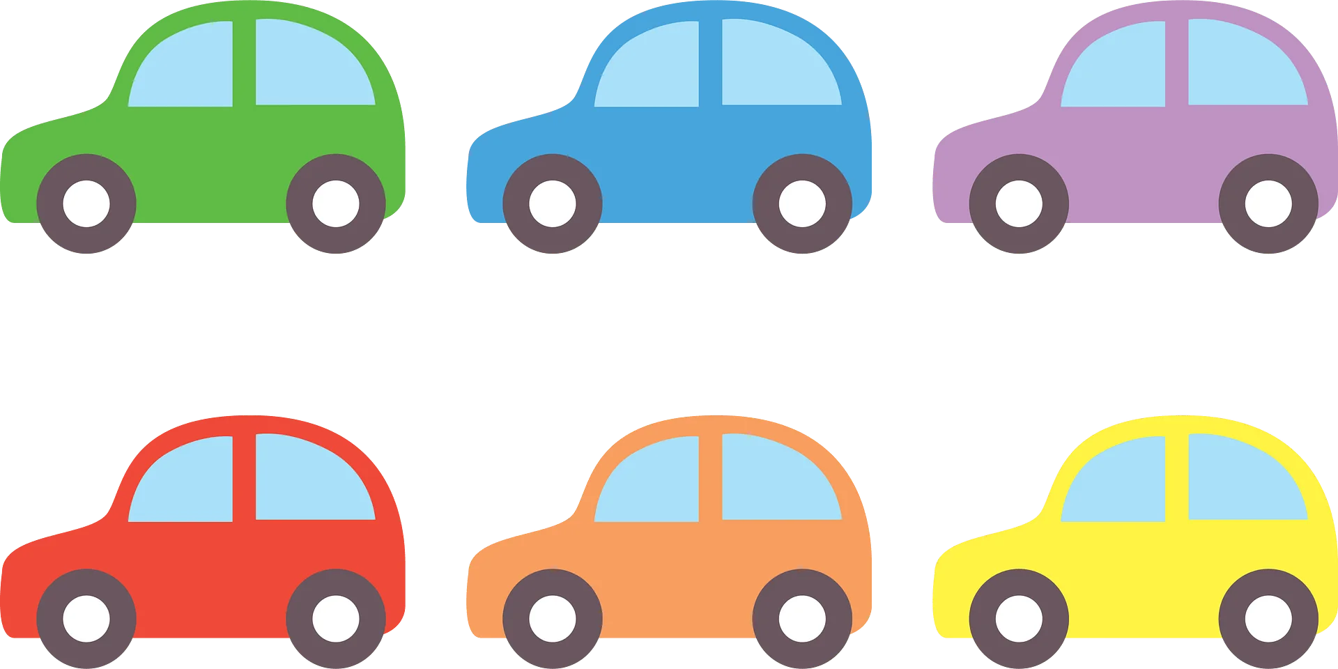 Playful and Cheerful Cartoon Cars Clipart Collection for Kids and Designers