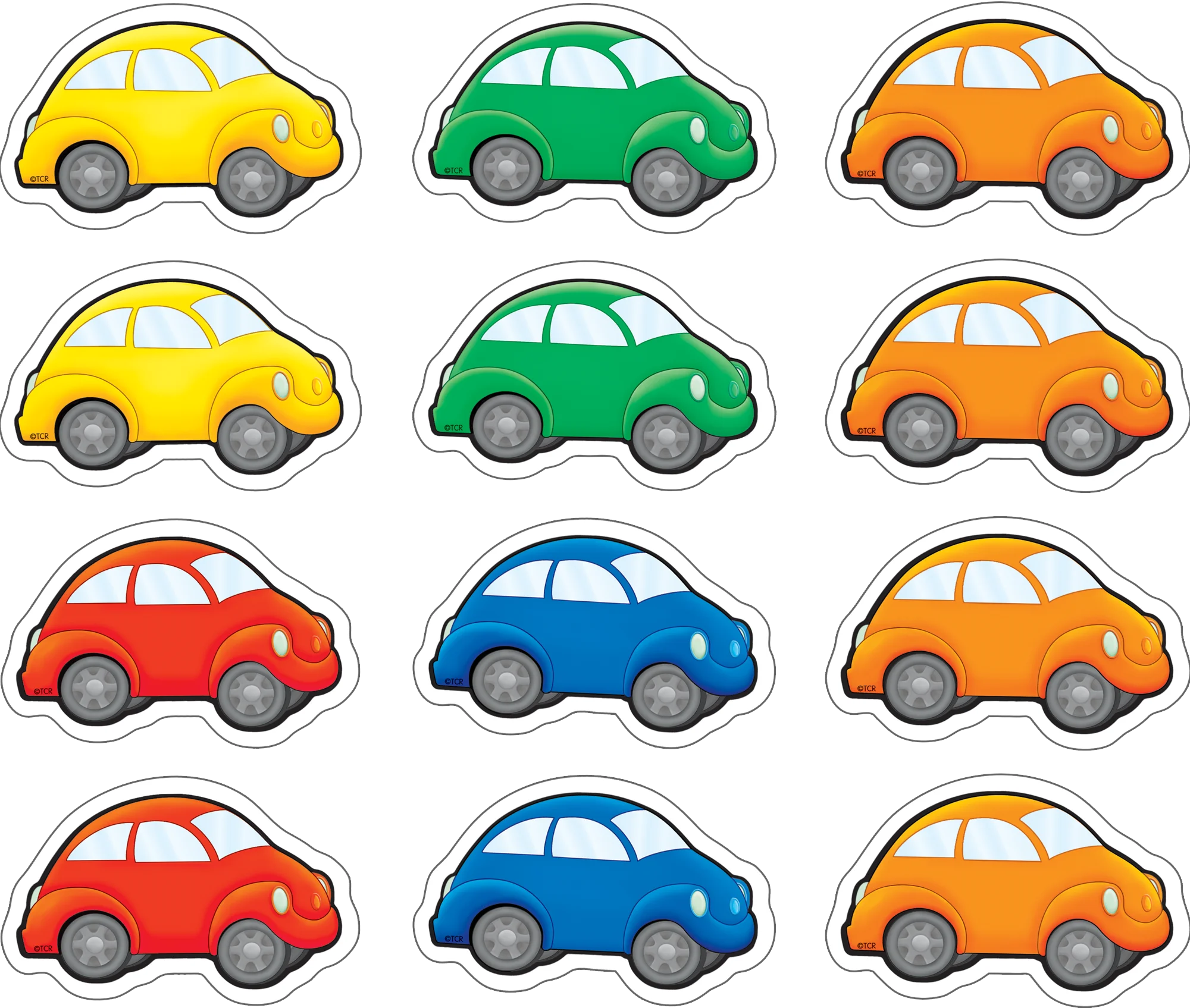 Playful and Colorful Collection of Cute Cartoon Car Clipart for Kids