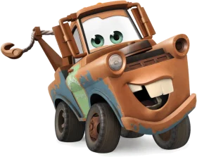 Rusty Tow Truck Cartoon Character Cheerful Pixar-Style Clipart Design