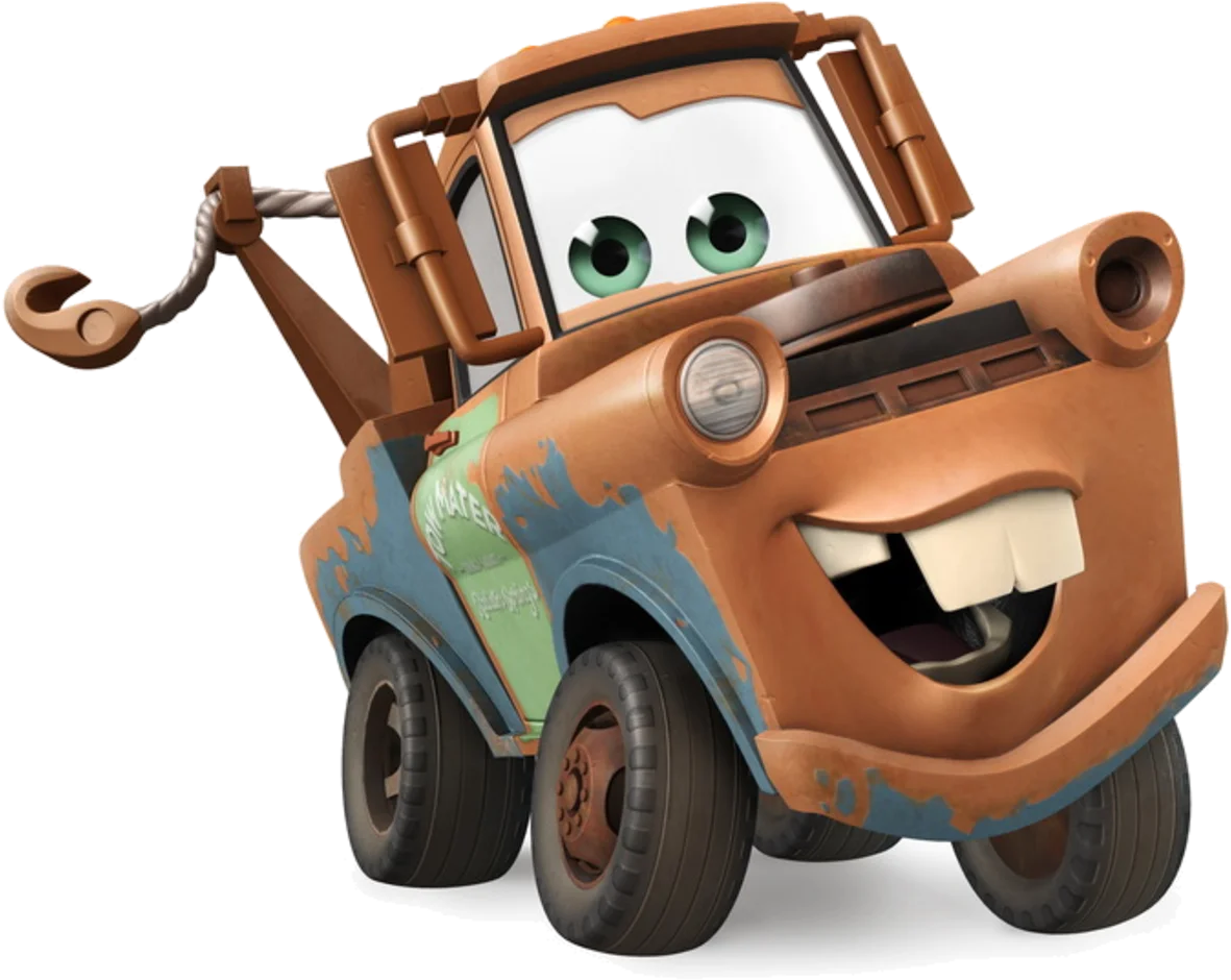 Rusty Tow Truck Cartoon Character Cheerful Pixar-Style Clipart Design
