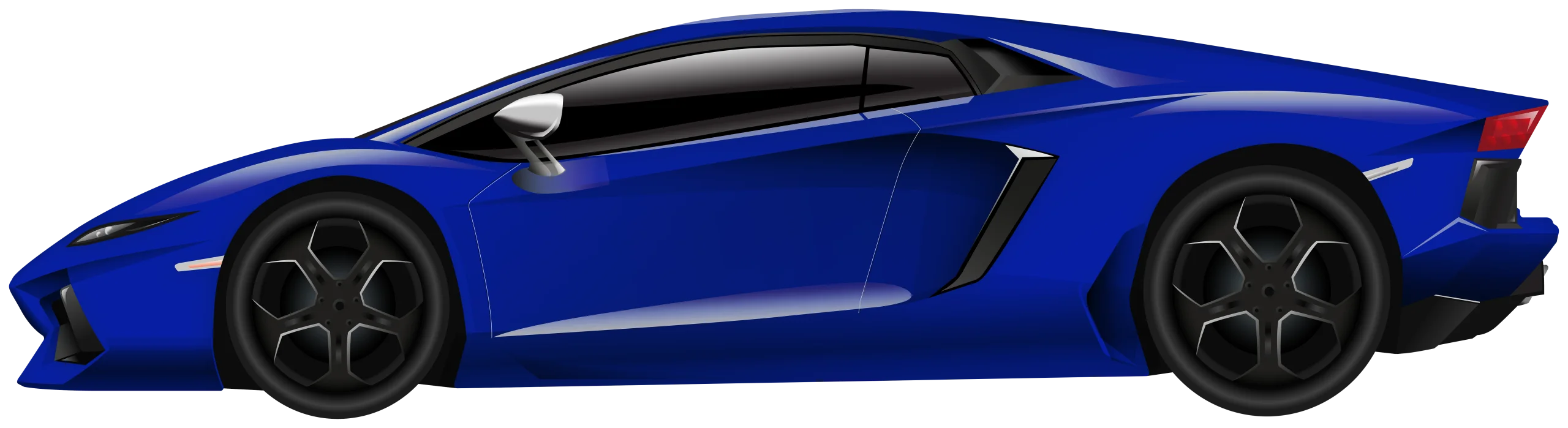 Sleek Blue Lamborghini Aventador Supercar High-Detail Automotive Clipart Design