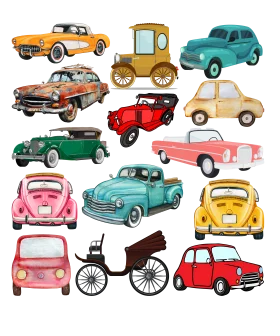 Vintage and Classic Automotive Clipart Collection: A Journey Through Automotive History