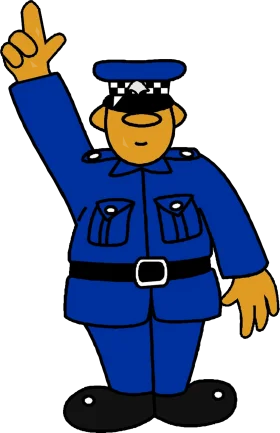 Friendly Cartoon Police Officer Clipart - Cheerful Law Enforcement Character Design