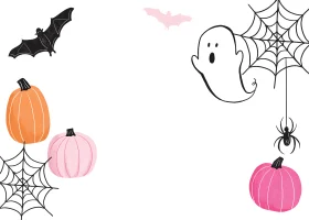 Whimsical Halloween Clipart Collection with Spooky Cute Elements