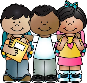 Cheerful After-School Kids Clipart Illustration with Backpacks and Smiles