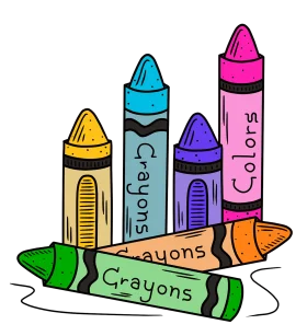 Colorful Artistic Crayons Clipart: A Playful Array of Drawing Tools