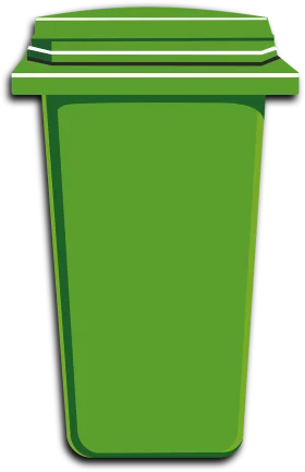 Eco-Friendly Green Recycling Bin Clipart Design with Sleek Modern Lines