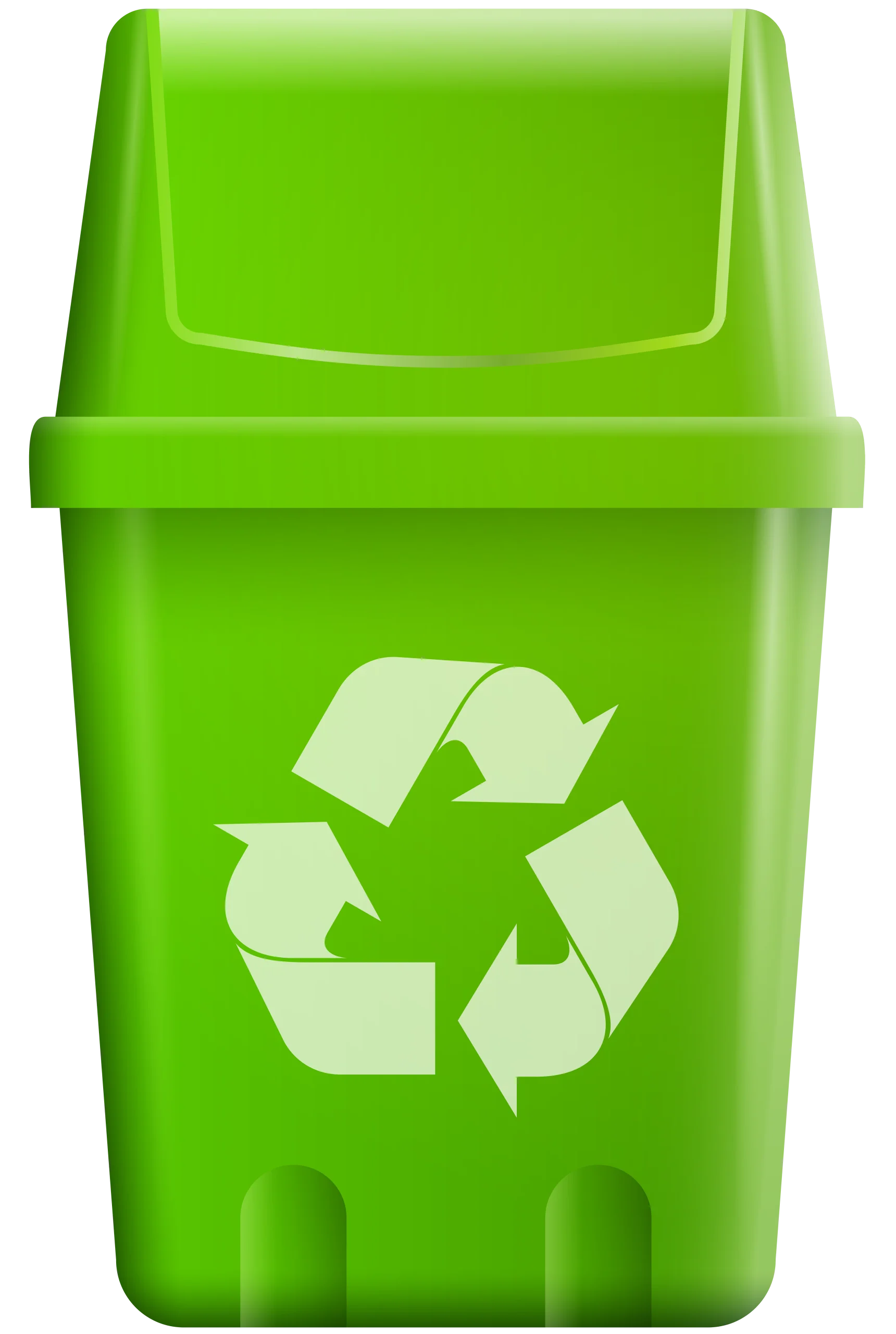 Eco-Friendly Green Recycling Bin Clipart: Sustainable Waste Management Symbol