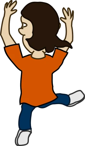 Enthusiastic Dancer Expressing Joy Through Energetic Clipart Movement