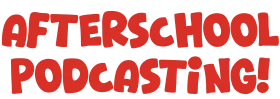 Exciting Red Bold Typography Clipart for Afterschool Podcasting Design