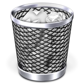 Metallic Wire Mesh Digital Trash Can Clipart with Realistic Shading