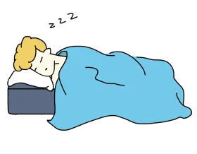 Peaceful Slumber: A Charming Cartoon Sleep Clipart Illustration of Restful Moments