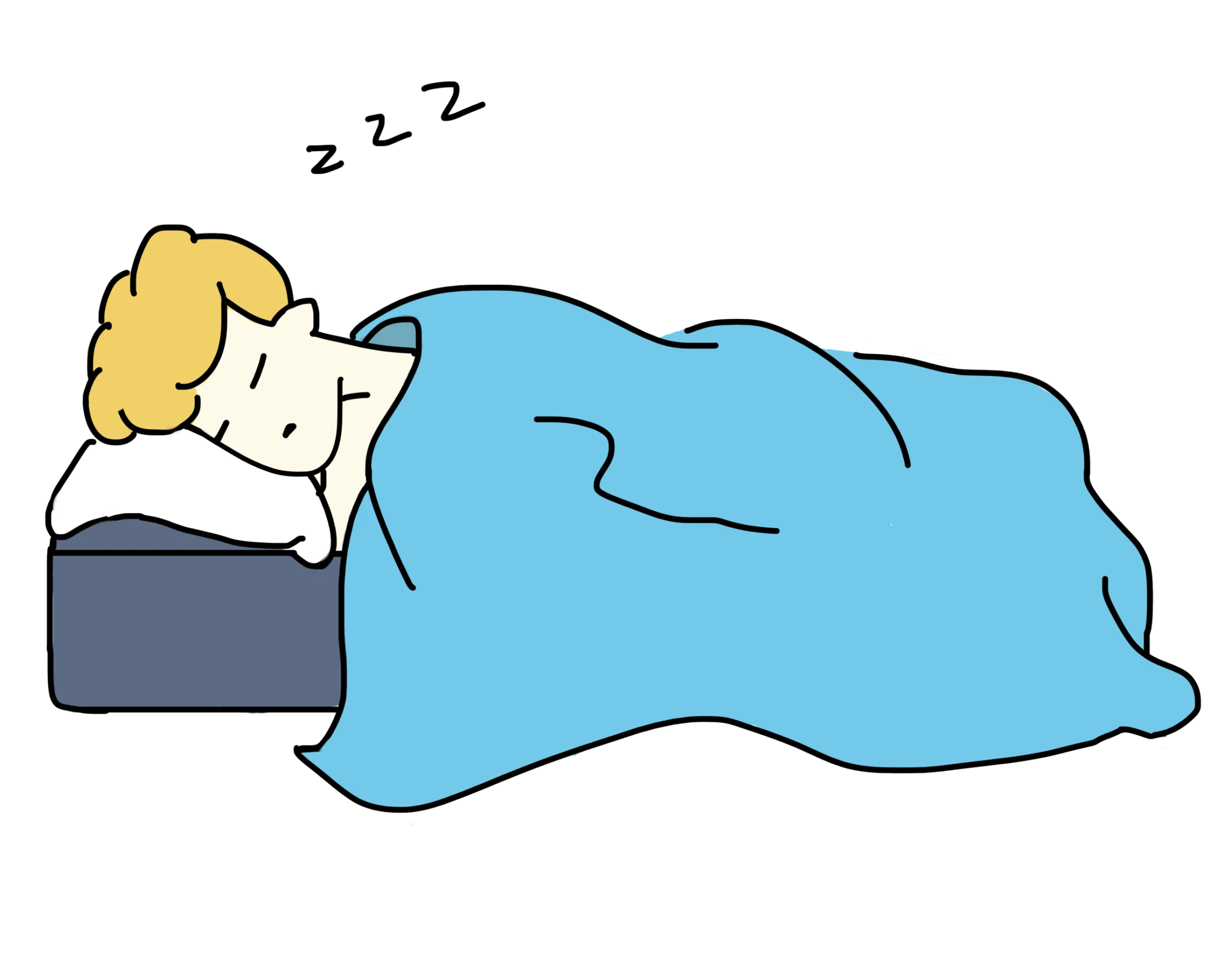 Peaceful Slumber: A Charming Cartoon Sleep Clipart Illustration of Restful Moments