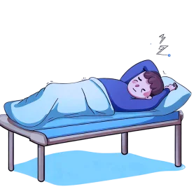 Peaceful Slumber: A Cozy Bedtime Clipart Illustration of Restful Sleep