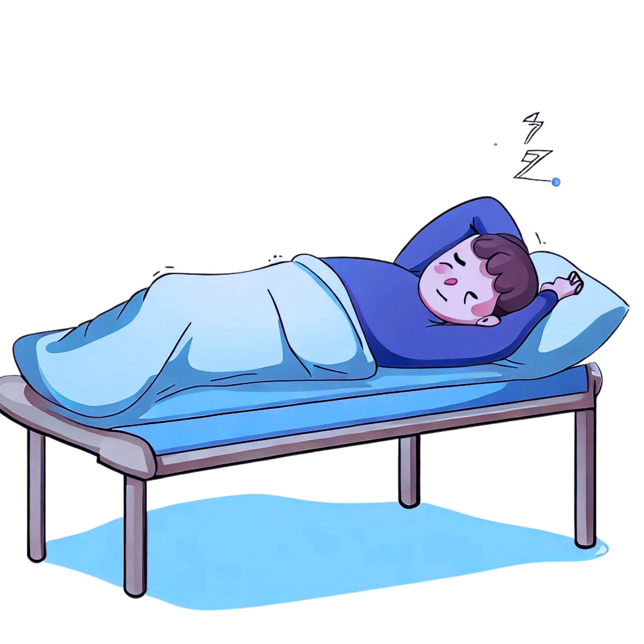 Peaceful Slumber: A Cozy Bedtime Clipart Illustration of Restful Sleep
