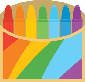 Rainbow Crayon Collection Clipart: A Colorful Array of Creative Drawing Tools