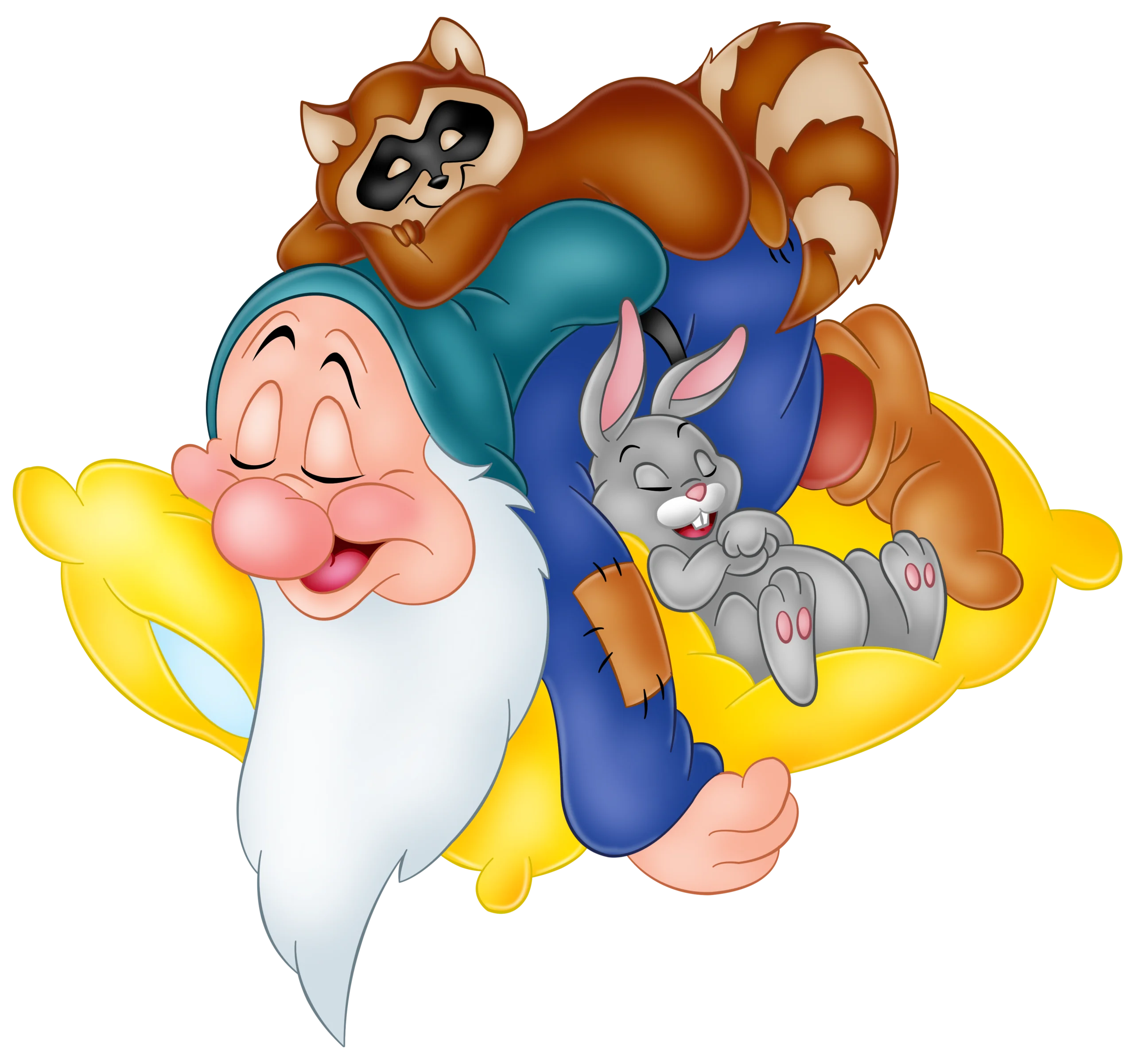 Whimsical Slumbering Cartoon Characters Peaceful Dreamland Clipart Collection