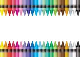 Colorful Crayon Border Clipart Showcasing Rainbow of Artistic Expression