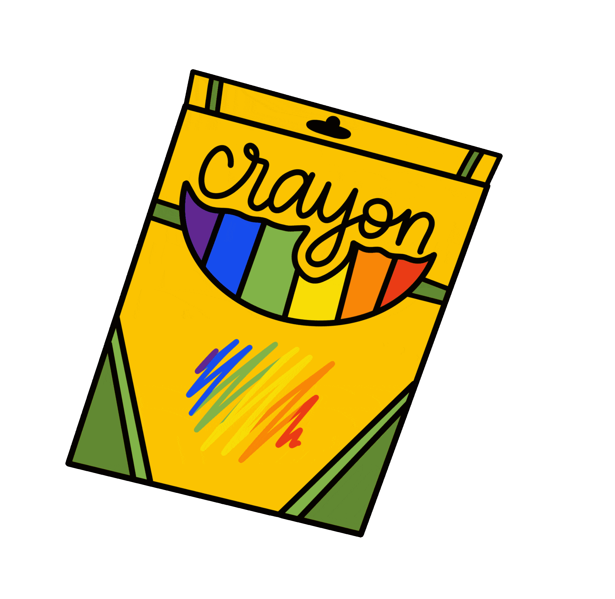 Colorful Crayon Box Clipart: A Playful Illustration of Childhood Creativity