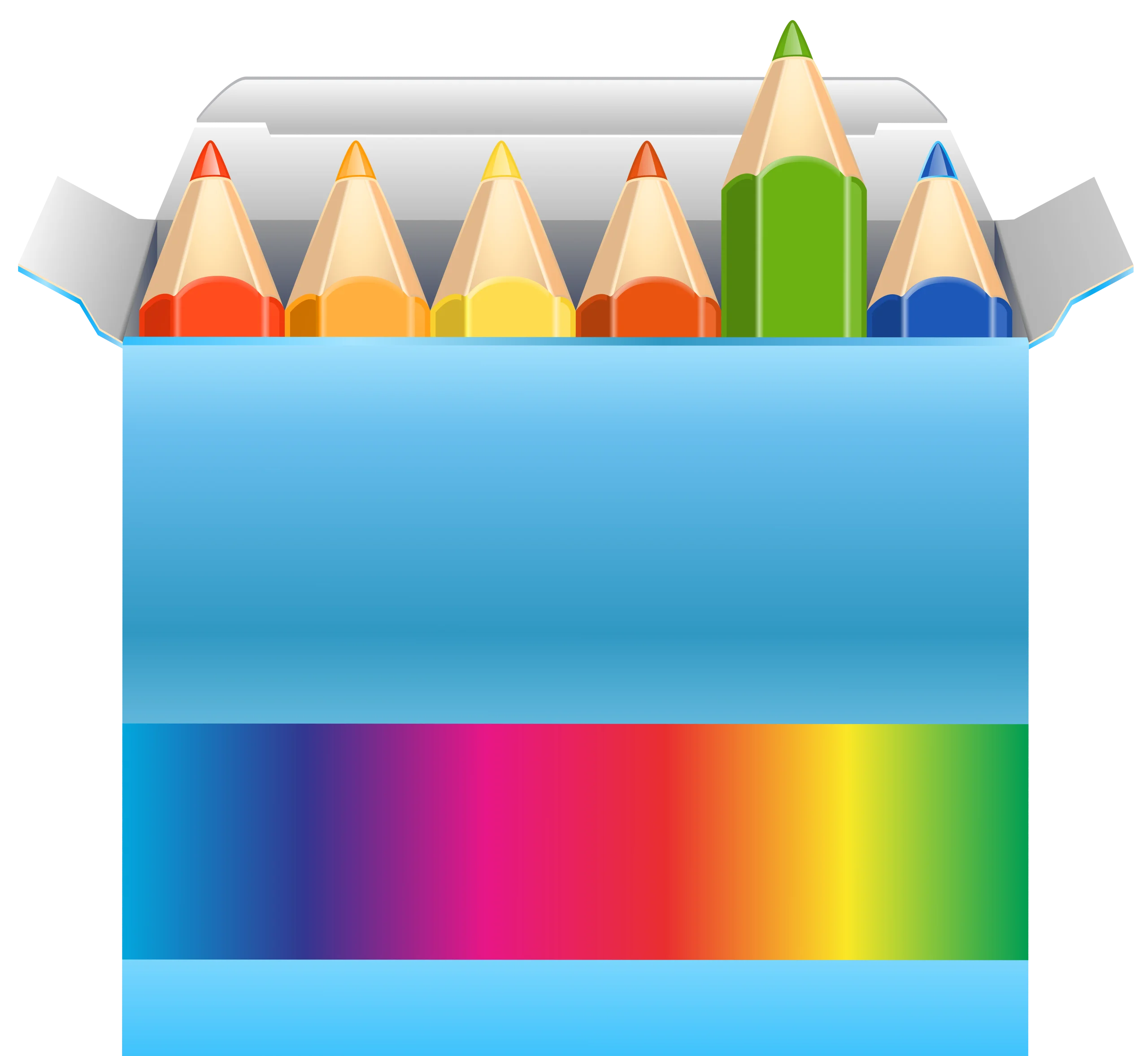Colorful School Supplies Cartoon Pencil Clipart Collection for Creative Design