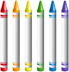 Colorful School Supplies Crayons Clipart Illustration for Creative Projects