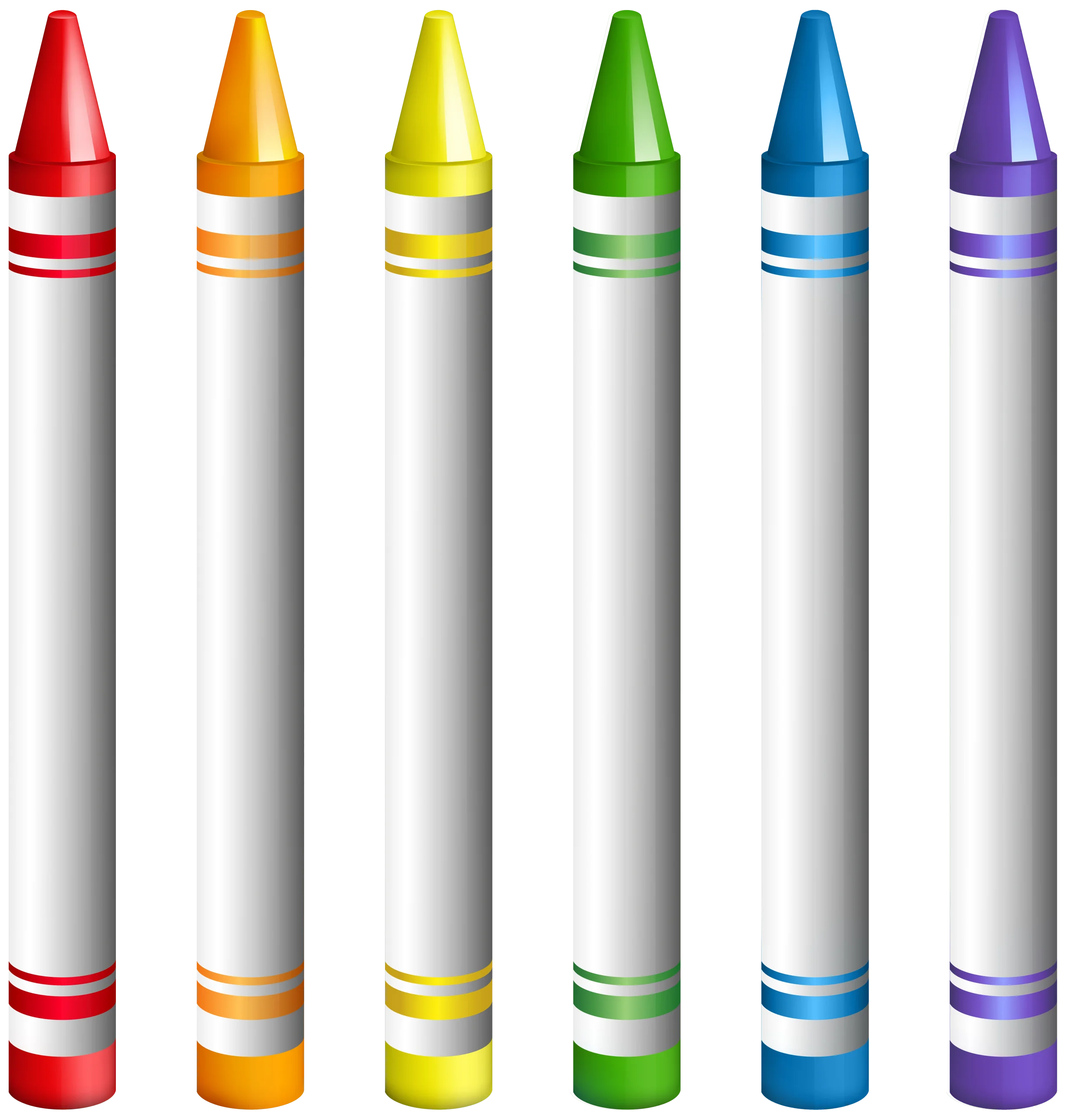 Colorful School Supplies Crayons Clipart Illustration for Creative Projects