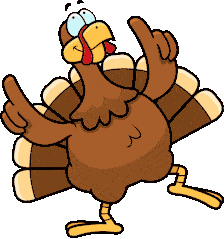 Cheerful Thanksgiving Turkey Clipart - Festive Holiday Cartoon Character Illustration