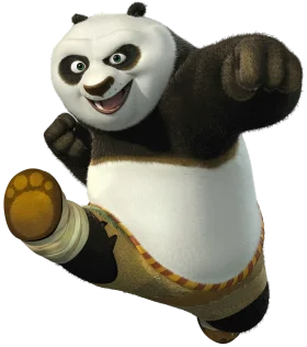Dynamic Kung Fu Panda Animated Clipart: Martial Arts Adventure Character