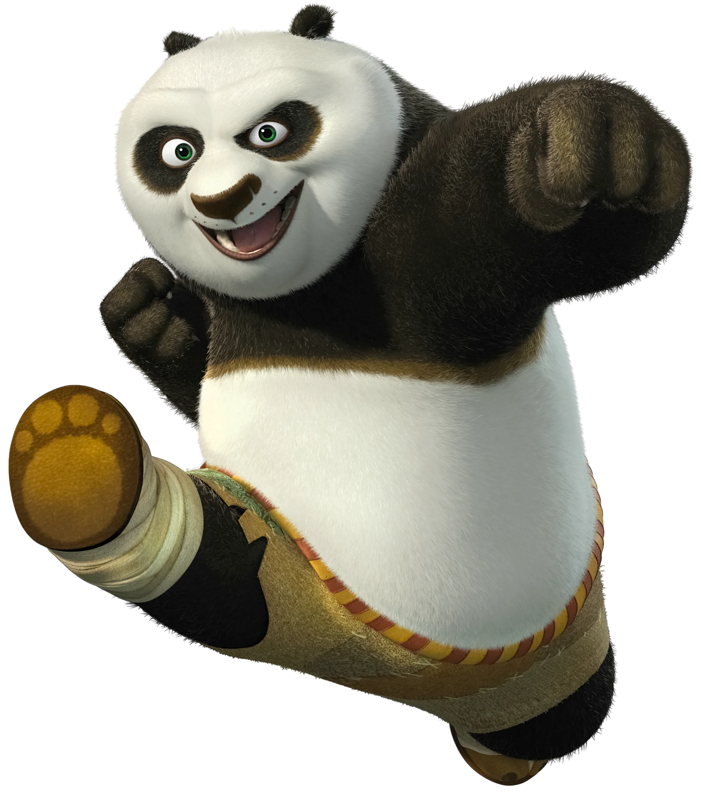 Dynamic Kung Fu Panda Animated Clipart: Martial Arts Adventure Character