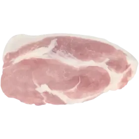 Fresh Raw Pork Slice Clipart - Delicate Marbled Meat Illustration for Culinary Designs