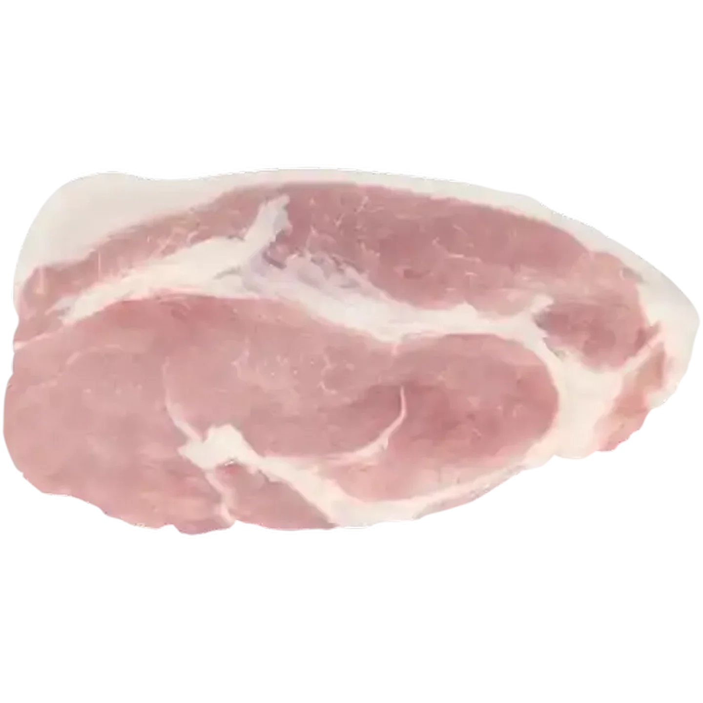 Fresh Raw Pork Slice Clipart - Delicate Marbled Meat Illustration for Culinary Designs