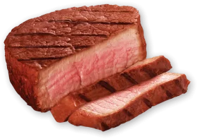 Juicy Medium-Rare Grilled Beef Steak Clipart with Seared Grill Marks