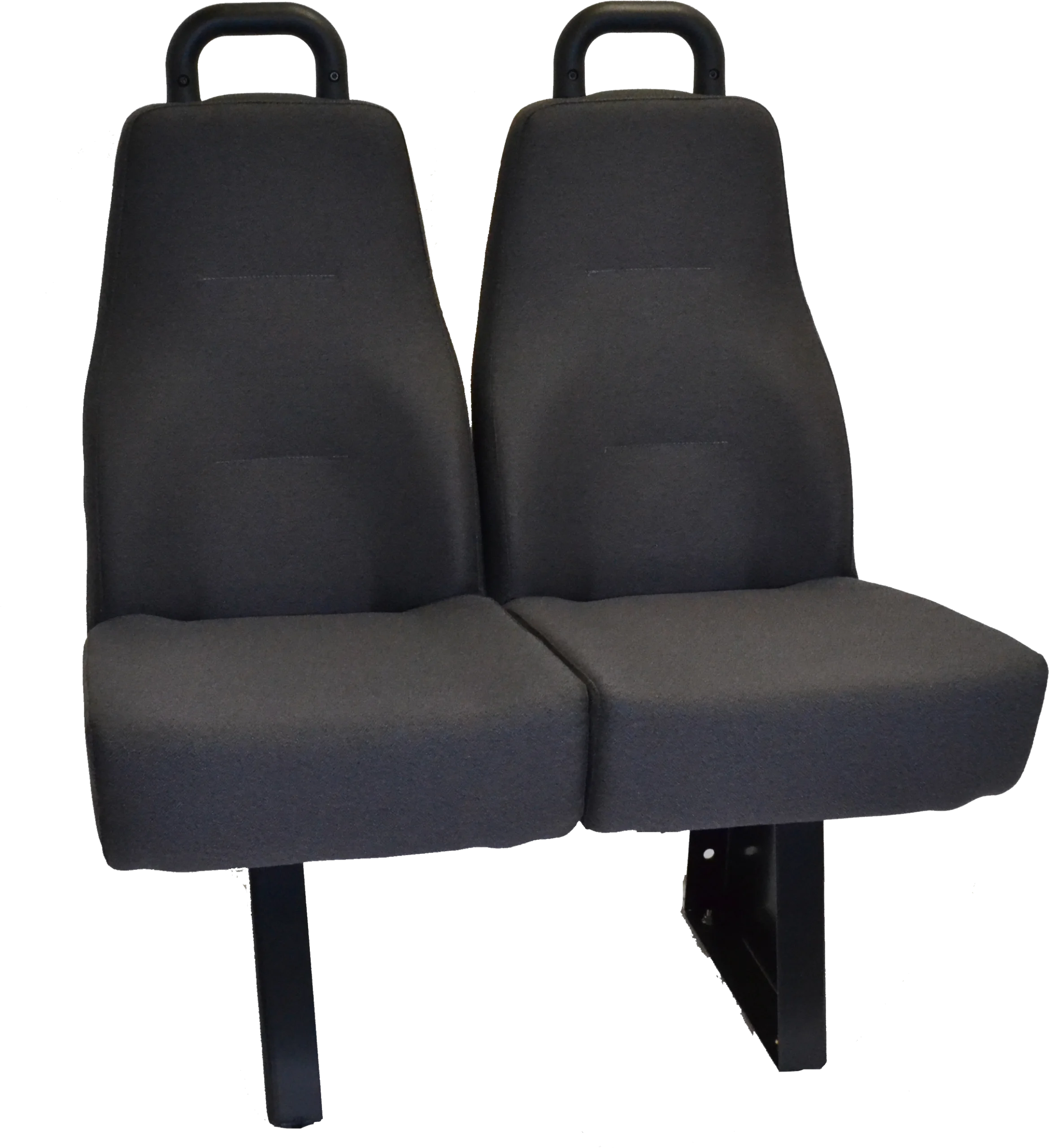 Minimalist Gray Double Seat Clipart Design for Transportation Vehicles