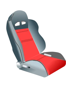 Modern Automotive Racing Seat Clipart Design with Ergonomic Contours