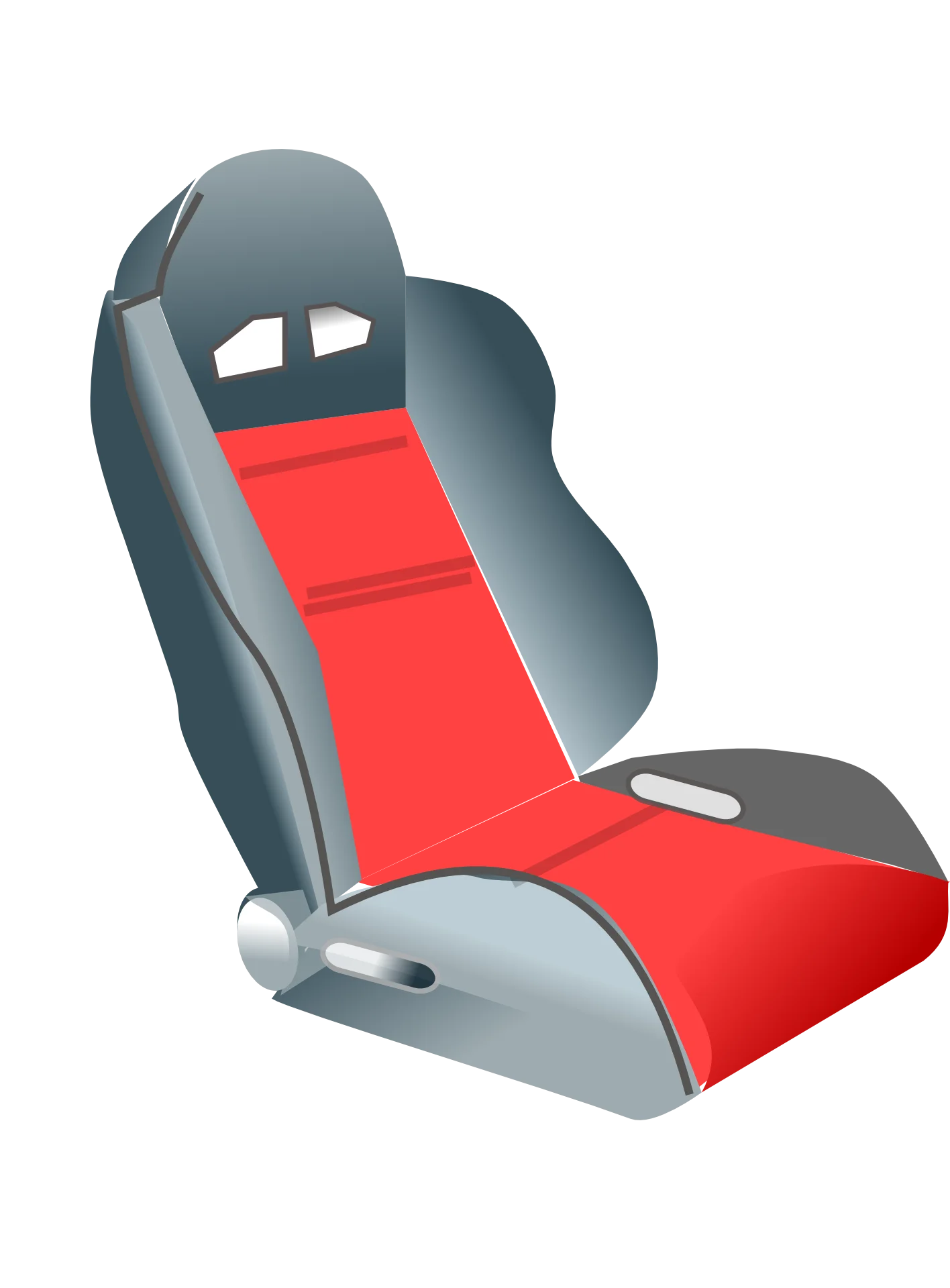 Modern Automotive Racing Seat Clipart Design with Ergonomic Contours