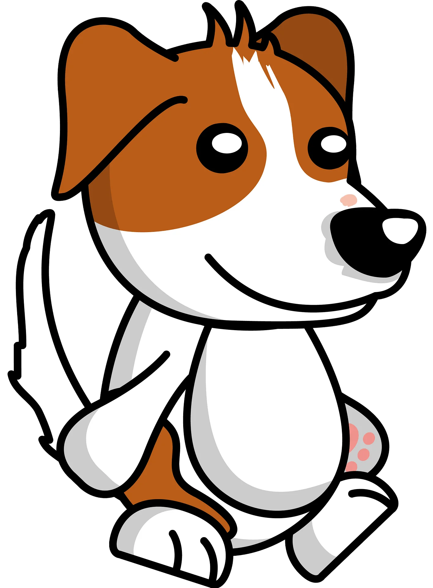 Adorable Jack Russell Terrier Cartoon Clipart Design for Pet Lovers
