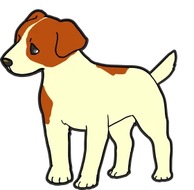 Adorable Jack Russell Terrier Puppy Cartoon Clipart Design