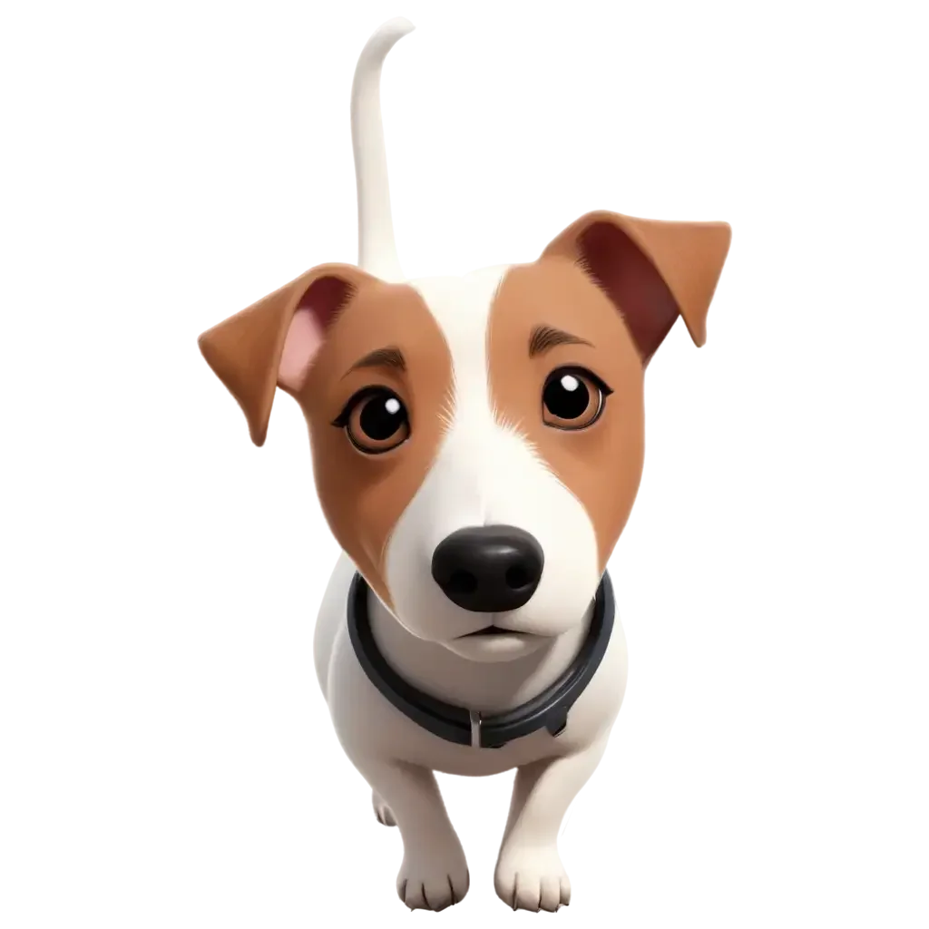 Adorable Jack Russell Terrier Puppy Cartoon Clipart Illustration