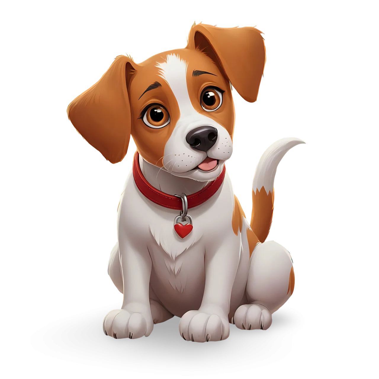 Adorable Jack Russell Terrier Puppy Clipart: Cute Cartoon Companion